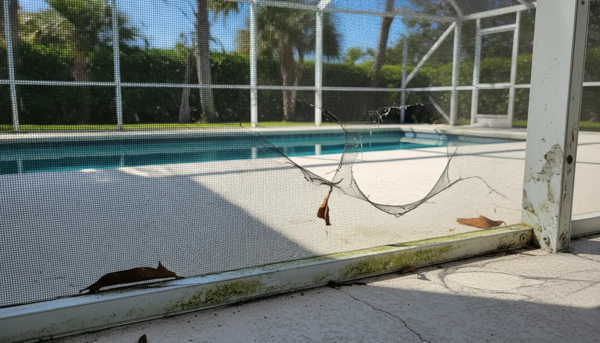 pool enclosure rescreening