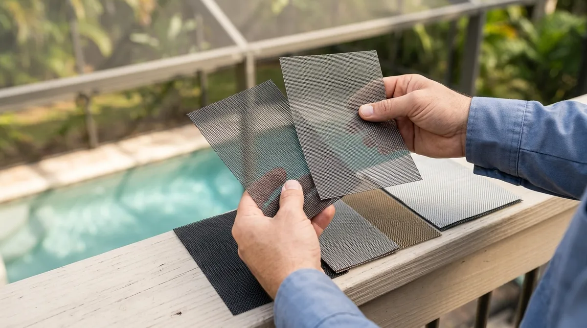 pool enclosure rescreening