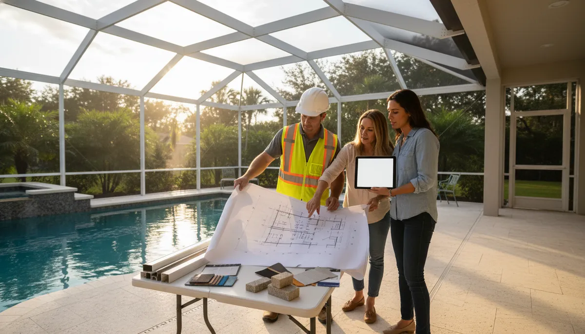 pool enclosure installation